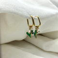 Oorbellen Green Heart