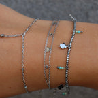 ARMBAND LUCKY BLUE Zilver