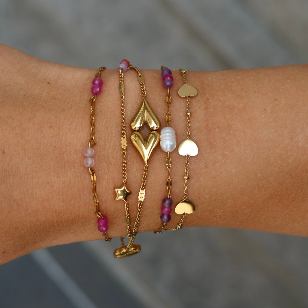 Armband Double hearts