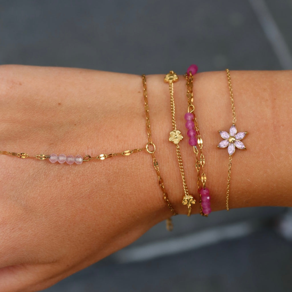 Armband kleine bloemetjes