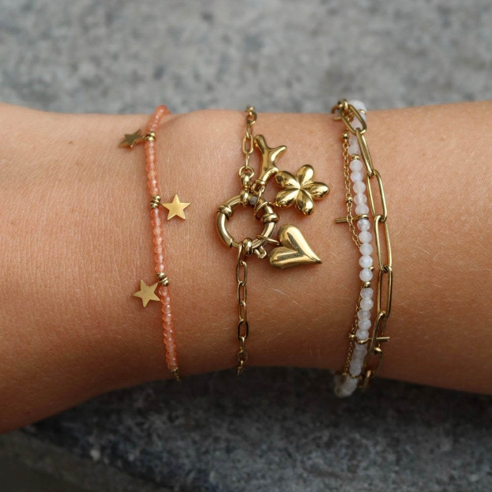 Armband happy orange stars