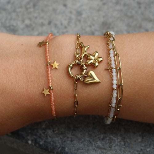 Armband happy orange stars