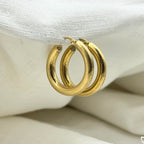 Oorbellen Brushed hoops