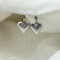 Oorbellen brushed heart