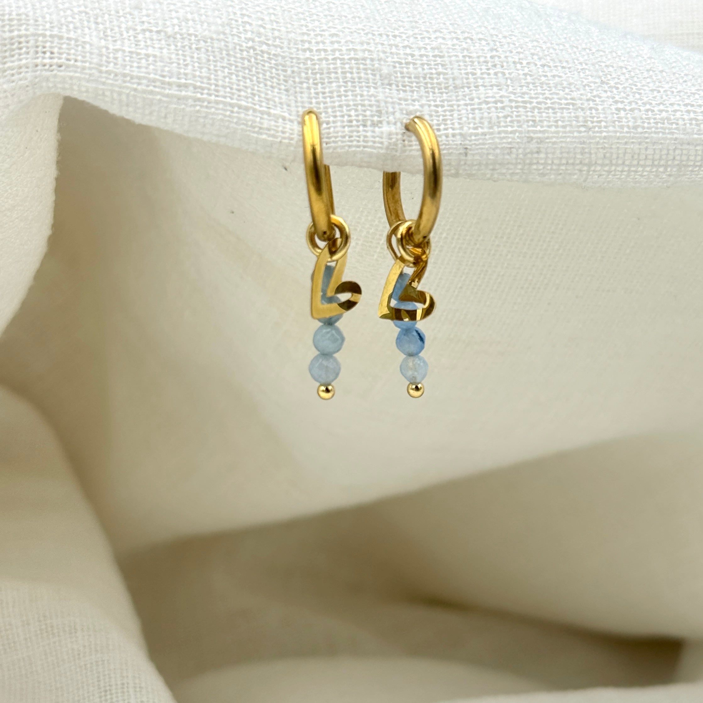 Oorbellen blue heart