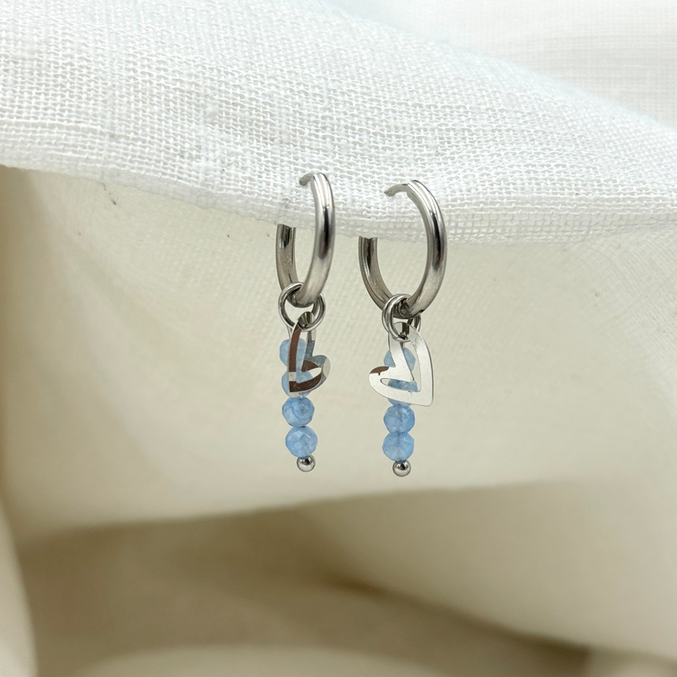 Oorbellen blue heart