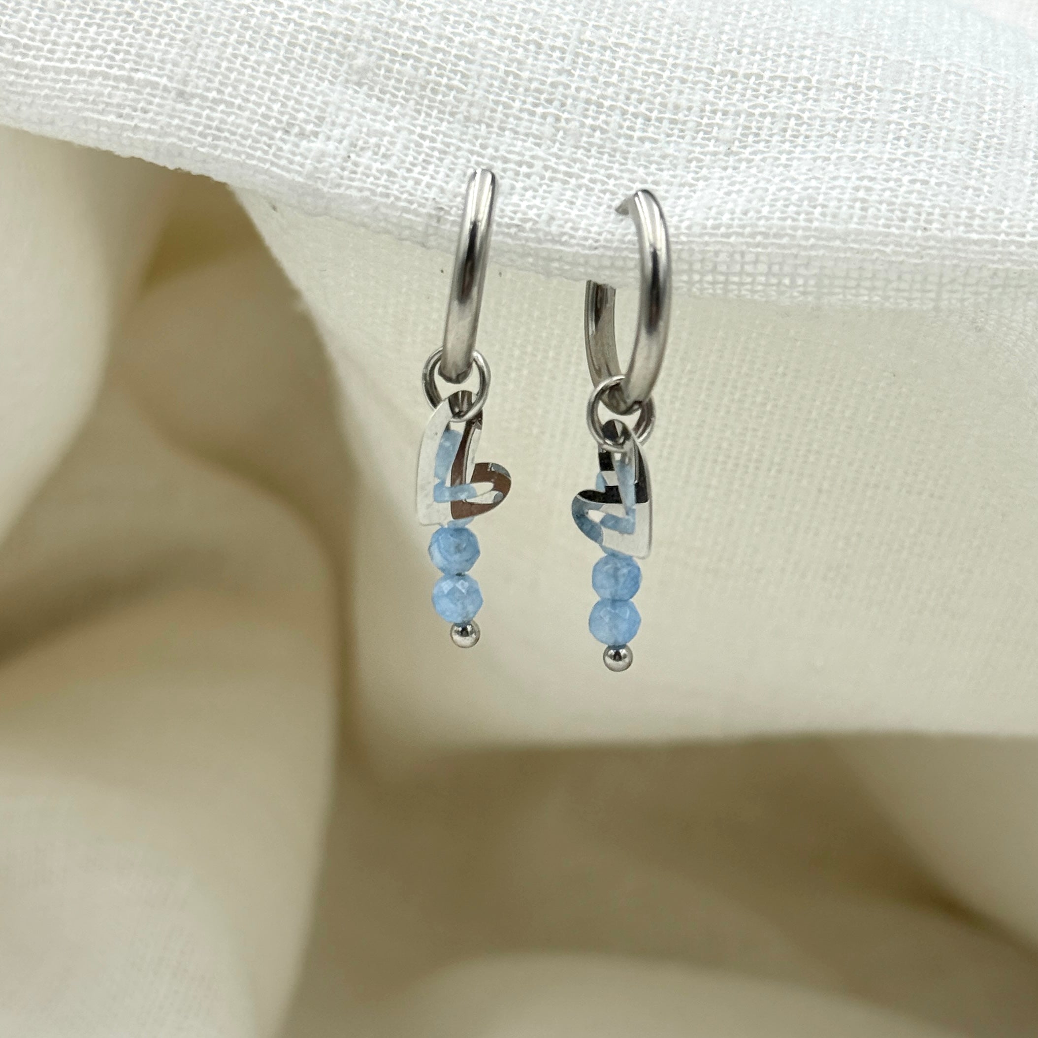 Oorbellen blue heart