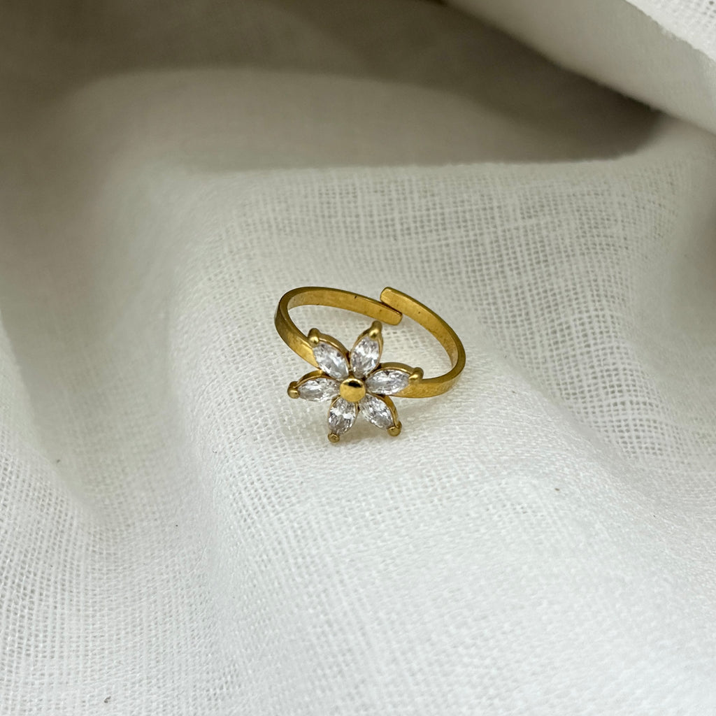 Ring shiny flower