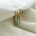 Oorbellen tropical light blue