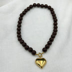 Ketting brown heart