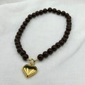 Ketting brown heart