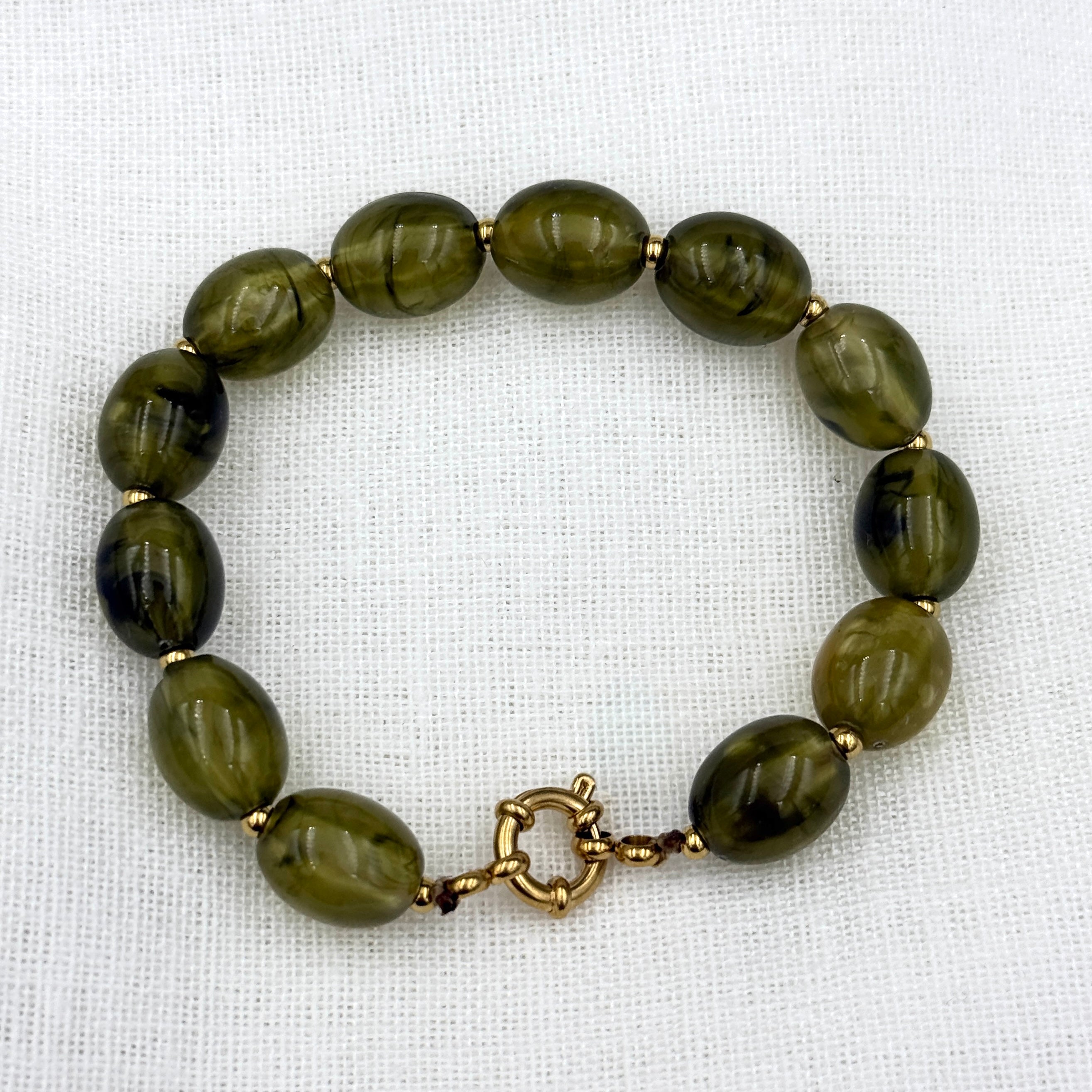 Short Green Beads