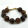 Big Brown Short Beads