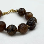 Big Brown Short Beads