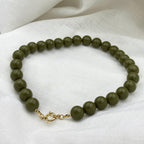 Kralen ketting Army green