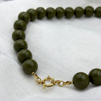 Kralen ketting Army green