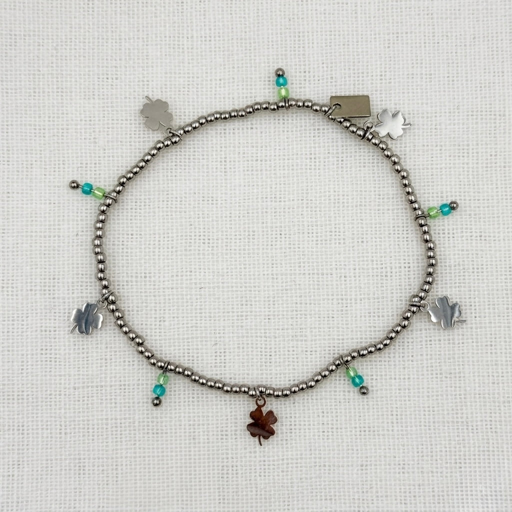 ARMBAND LUCKY BLUE Zilver