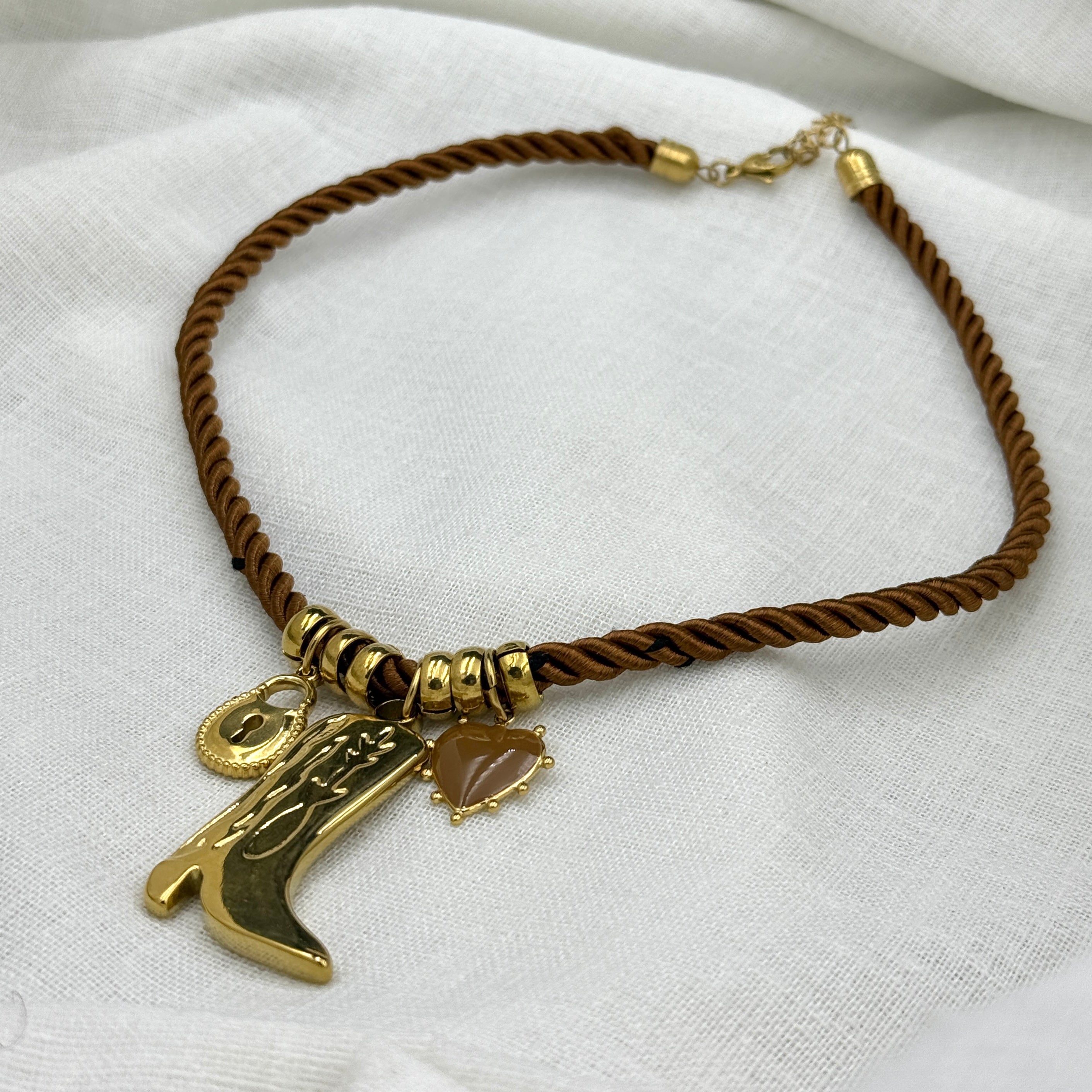 Ketting Cowboyboot Charm