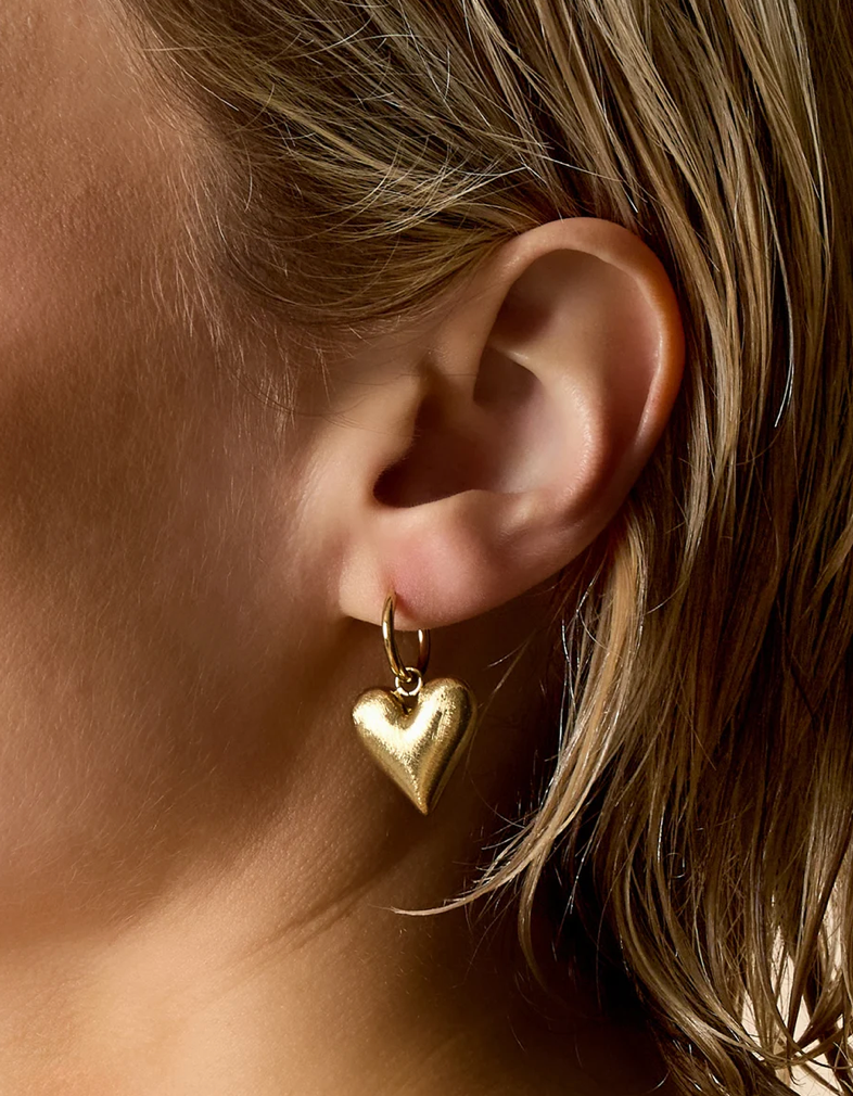 Silver Heart Oorbellen