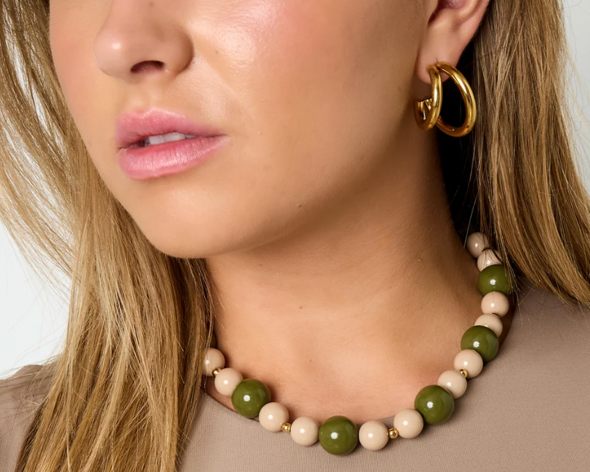 Kralen ketting Fun Fetti green